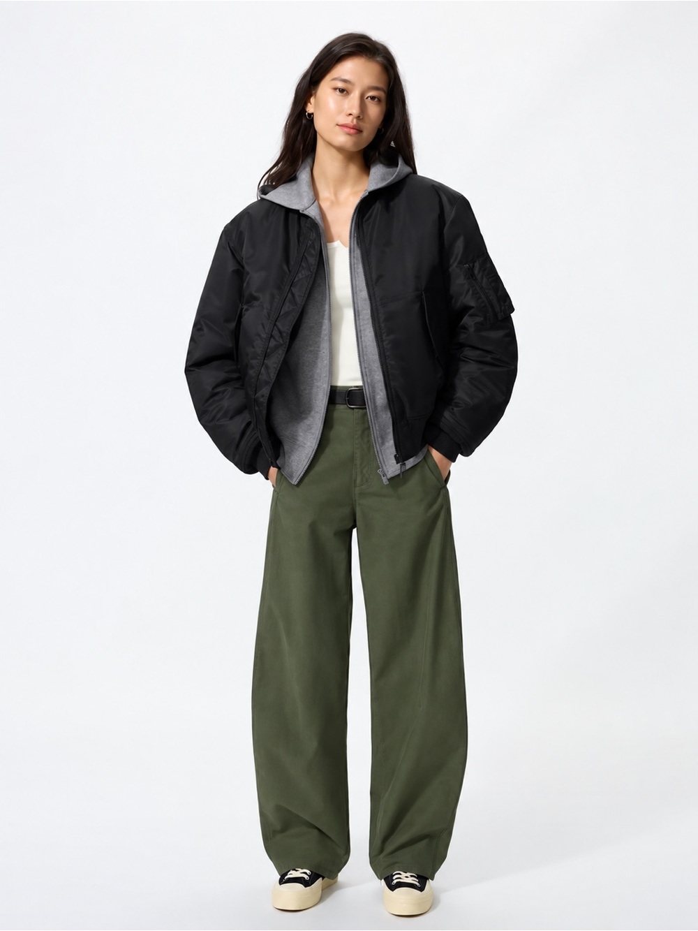 Uniqlo Jersey Barrel Leg Pants Size Medium